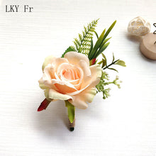Load image into Gallery viewer, LKY Fr Boutonniere Flowers Corsage Pin Boutonniere Buttonhole Men Wedding Bracelet Bridesmaid Wedding Buttonhole Witness Corsage