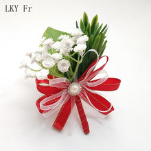 Load image into Gallery viewer, LKY Fr Boutonniere Flowers Corsage Pin Boutonniere Buttonhole Men Wedding Bracelet Bridesmaid Wedding Buttonhole Witness Corsage