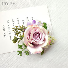 Load image into Gallery viewer, LKY Fr Boutonniere Flowers Corsage Pin Boutonniere Buttonhole Men Wedding Bracelet Bridesmaid Wedding Buttonhole Witness Corsage