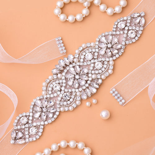 Rhinestones Bridal Belt Diamond Wedding Dress Belt Crystal Wedding Sash For Wedding Dress Accessories J104S
