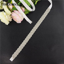 Load image into Gallery viewer, TOPQUEEN S216 Women&#39;s Rhinestones Handmade Belt Wedding  Belt Accessories Marriage Bridal Sashes wedding bridal sashs Any Size