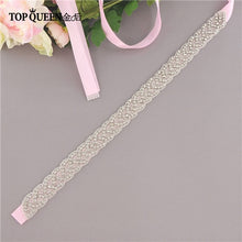 Load image into Gallery viewer, TOPQUEEN S216 Women&#39;s Rhinestones Handmade Belt Wedding  Belt Accessories Marriage Bridal Sashes wedding bridal sashs Any Size