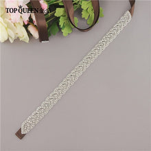 Load image into Gallery viewer, TOPQUEEN S216 Women&#39;s Rhinestones Handmade Belt Wedding  Belt Accessories Marriage Bridal Sashes wedding bridal sashs Any Size